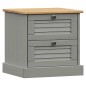 vidaXL Comodino VIGO Grigio 42x35x40 cm in Legno Massello di Pino
