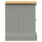 vidaXL Comodino VIGO Grigio 42x35x40 cm in Legno Massello di Pino