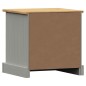 vidaXL Comodino VIGO Grigio 42x35x40 cm in Legno Massello di Pino