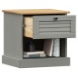 vidaXL Comodino VIGO Grigio 42x35x42 cm in Legno Massello di Pino vidaXL Comodino VIGO Grigio 42x35x42 cm in Legno Massello di Pino