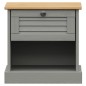 vidaXL Comodino VIGO Grigio 42x35x42 cm in Legno Massello di Pino vidaXL Comodino VIGO Grigio 42x35x42 cm in Legno Massello di Pino