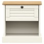 vidaXL Comodino VIGO Bianco 42x35x40 cm in Legno Massello di Pino