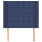 vidaXL Testiera ad Orecchio Blu 93x16x118/128 cm in Tessuto