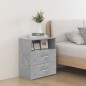 vidaXL Comodino Grigio Cemento 50x32x60 cm vidaXL Comodino Grigio Cemento 50x32x60 cm