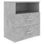 vidaXL Comodino Grigio Cemento 50x32x60 cm vidaXL Comodino Grigio Cemento 50x32x60 cm