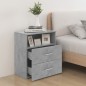 vidaXL Comodino Grigio Cemento 50x32x60 cm vidaXL Comodino Grigio Cemento 50x32x60 cm