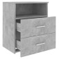 vidaXL Comodino Grigio Cemento 50x32x60 cm vidaXL Comodino Grigio Cemento 50x32x60 cm