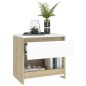 vidaXL Comodini 2 pz Bianco e Rovere Sonoma 40x30x39 cm in Truciolato vidaXL Comodini 2 pz Bianco e Rovere Sonoma 40x30x39 cm in Truciolato