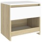 vidaXL Comodini 2 pz Bianco e Rovere Sonoma 40x30x39 cm in Truciolato vidaXL Comodini 2 pz Bianco e Rovere Sonoma 40x30x39 cm in Truciolato