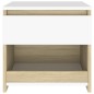 vidaXL Comodini 2 pz Bianco e Rovere Sonoma 40x30x39 cm in Truciolato vidaXL Comodini 2 pz Bianco e Rovere Sonoma 40x30x39 cm in Truciolato