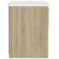 vidaXL Comodini 2 pz Bianco e Rovere Sonoma 40x30x39 cm in Truciolato vidaXL Comodini 2 pz Bianco e Rovere Sonoma 40x30x39 cm in Truciolato