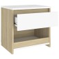 vidaXL Comodini 2 pz Bianco e Rovere Sonoma 40x30x39 cm in Truciolato vidaXL Comodini 2 pz Bianco e Rovere Sonoma 40x30x39 cm in Truciolato