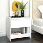 vidaXL Comodini 2 pz Bianco 40x30x39 cm in Legno Ingegnerizzato vidaXL Comodini 2 pz Bianco 40x30x39 cm in Legno Ingegnerizzato