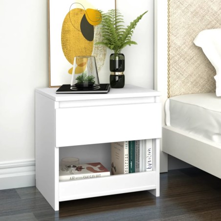 vidaXL Comodino Bianco 40x30x39 cm in Legno Ingegnerizzato