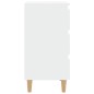 vidaXL Comodino con Gambe in Legno Massello Bianco 40x35x69 cm