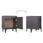 vidaXL Comodini con Gambe in Metallo 2 pz Grigio Lucido 40x30x50 cm vidaXL Comodini con Gambe in Metallo 2 pz Grigio Lucido 40x30x50 cm