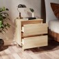 vidaXL Comodino con Gambe in Massello di Pino Rovere Sonoma 40x35x50cm vidaXL Comodino con Gambe in Massello di Pino Rovere Sonoma 40x35x50cm