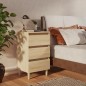 vidaXL Comodino con Gambe in Legno Massello Rovere Sonoma 40x35x69cm vidaXL Comodino con Gambe in Legno Massello Rovere Sonoma 40x35x69cm
