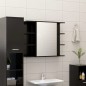 Set Mobili da Bagno 3 pz Nero in Truciolato Set Mobili da Bagno 3 pz Nero in Truciolato