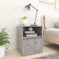 vidaXL Comodino Grigio Cemento 40x40x50 cm in Truciolato vidaXL Comodino Grigio Cemento 40x40x50 cm in Truciolato