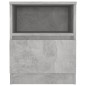 vidaXL Comodino Grigio Cemento 40x40x50 cm in Truciolato vidaXL Comodino Grigio Cemento 40x40x50 cm in Truciolato