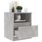 vidaXL Comodino Grigio Cemento 40x40x50 cm in Truciolato vidaXL Comodino Grigio Cemento 40x40x50 cm in Truciolato