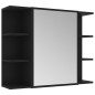 Set Mobili da Bagno 3 pz Nero in Truciolato Set Mobili da Bagno 3 pz Nero in Truciolato