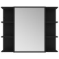 Set Mobili da Bagno 3 pz Nero in Truciolato Set Mobili da Bagno 3 pz Nero in Truciolato