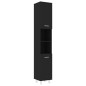 Set Mobili da Bagno 3 pz Nero in Truciolato Set Mobili da Bagno 3 pz Nero in Truciolato