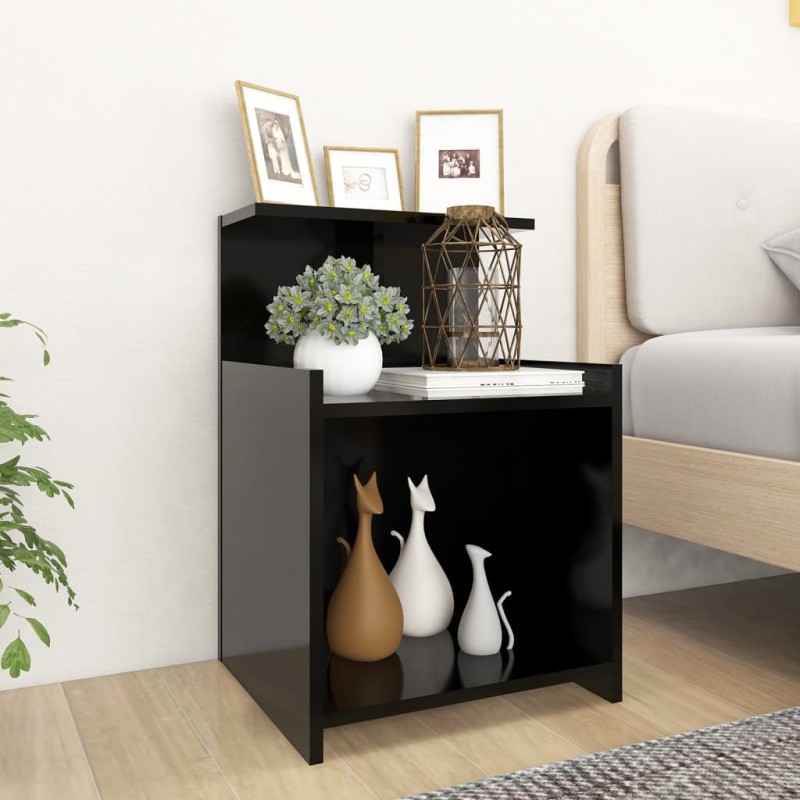 vidaXL Comodini 2 pz Nero 40x35x60 cm in Truciolato vidaXL Comodini 2 pz Nero 40x35x60 cm in Truciolato