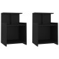 vidaXL Comodini 2 pz Nero 40x35x60 cm in Truciolato vidaXL Comodini 2 pz Nero 40x35x60 cm in Truciolato