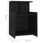vidaXL Comodini 2 pz Nero 40x35x60 cm in Truciolato vidaXL Comodini 2 pz Nero 40x35x60 cm in Truciolato