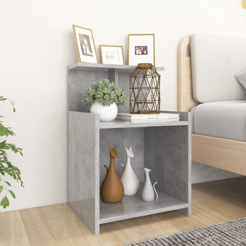 vidaXL Comodino Grigio Cemento 40x35x60 cm in Truciolato vidaXL Comodino Grigio Cemento 40x35x60 cm in Truciolato