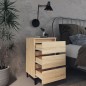 vidaXL Comodino con Gambe in Metallo 2 pz Rovere Sonoma 40x35x69 cm vidaXL Comodino con Gambe in Metallo 2 pz Rovere Sonoma 40x35x69 cm