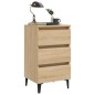 vidaXL Comodino con Gambe in Metallo 2 pz Rovere Sonoma 40x35x69 cm vidaXL Comodino con Gambe in Metallo 2 pz Rovere Sonoma 40x35x69 cm