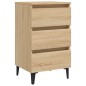 vidaXL Comodino con Gambe in Metallo 2 pz Rovere Sonoma 40x35x69 cm vidaXL Comodino con Gambe in Metallo 2 pz Rovere Sonoma 40x35x69 cm