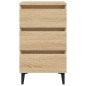 vidaXL Comodino con Gambe in Metallo 2 pz Rovere Sonoma 40x35x69 cm vidaXL Comodino con Gambe in Metallo 2 pz Rovere Sonoma 40x35x69 cm