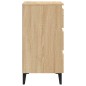 vidaXL Comodino con Gambe in Metallo 2 pz Rovere Sonoma 40x35x69 cm vidaXL Comodino con Gambe in Metallo 2 pz Rovere Sonoma 40x35x69 cm
