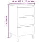 vidaXL Comodino con Gambe in Metallo 2 pz Rovere Sonoma 40x35x69 cm vidaXL Comodino con Gambe in Metallo 2 pz Rovere Sonoma 40x35x69 cm