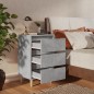 vidaXL Comodini Gambe in Legno Massello 2 pz Grigio Cemento 40x35x69cm vidaXL Comodini Gambe in Legno Massello 2 pz Grigio Cemento 40x35x69cm