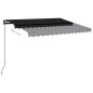 vidaXL Tenda Automatica Sensore Vento e LED 3,5x2,5 cm Antracite vidaXL Tenda Automatica Sensore Vento e LED 3,5x2,5 cm Antracite