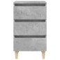 vidaXL Comodini Gambe in Legno Massello 2 pz Grigio Cemento 40x35x69cm vidaXL Comodini Gambe in Legno Massello 2 pz Grigio Cemento 40x35x69cm