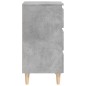 vidaXL Comodini Gambe in Legno Massello 2 pz Grigio Cemento 40x35x69cm vidaXL Comodini Gambe in Legno Massello 2 pz Grigio Cemento 40x35x69cm