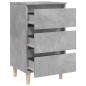 vidaXL Comodini Gambe in Legno Massello 2 pz Grigio Cemento 40x35x69cm vidaXL Comodini Gambe in Legno Massello 2 pz Grigio Cemento 40x35x69cm