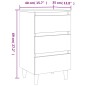 vidaXL Comodini Gambe in Legno Massello 2 pz Grigio Cemento 40x35x69cm vidaXL Comodini Gambe in Legno Massello 2 pz Grigio Cemento 40x35x69cm