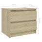 vidaXL Comodino Rovere Sonoma 50x39x43,5 cm in Truciolato vidaXL Comodino Rovere Sonoma 50x39x43,5 cm in Truciolato