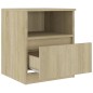 vidaXL Comodino Rovere Sonoma 40x40x50 cm in Truciolato