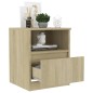 vidaXL Comodino Rovere Sonoma 40x40x50 cm in Truciolato