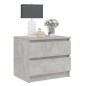 vidaXL Comodini 2pz Grigio Cemento 50x39x43,5 cm in Legno Multistrato vidaXL Comodini 2pz Grigio Cemento 50x39x43,5 cm in Legno Multistrato