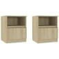 vidaXL Comodini 2 pz Rovere Sonoma 40x40x50 cm in Truciolato vidaXL Comodini 2 pz Rovere Sonoma 40x40x50 cm in Truciolato